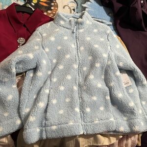 Cozy Blue Polka Dot Women’s Jacket